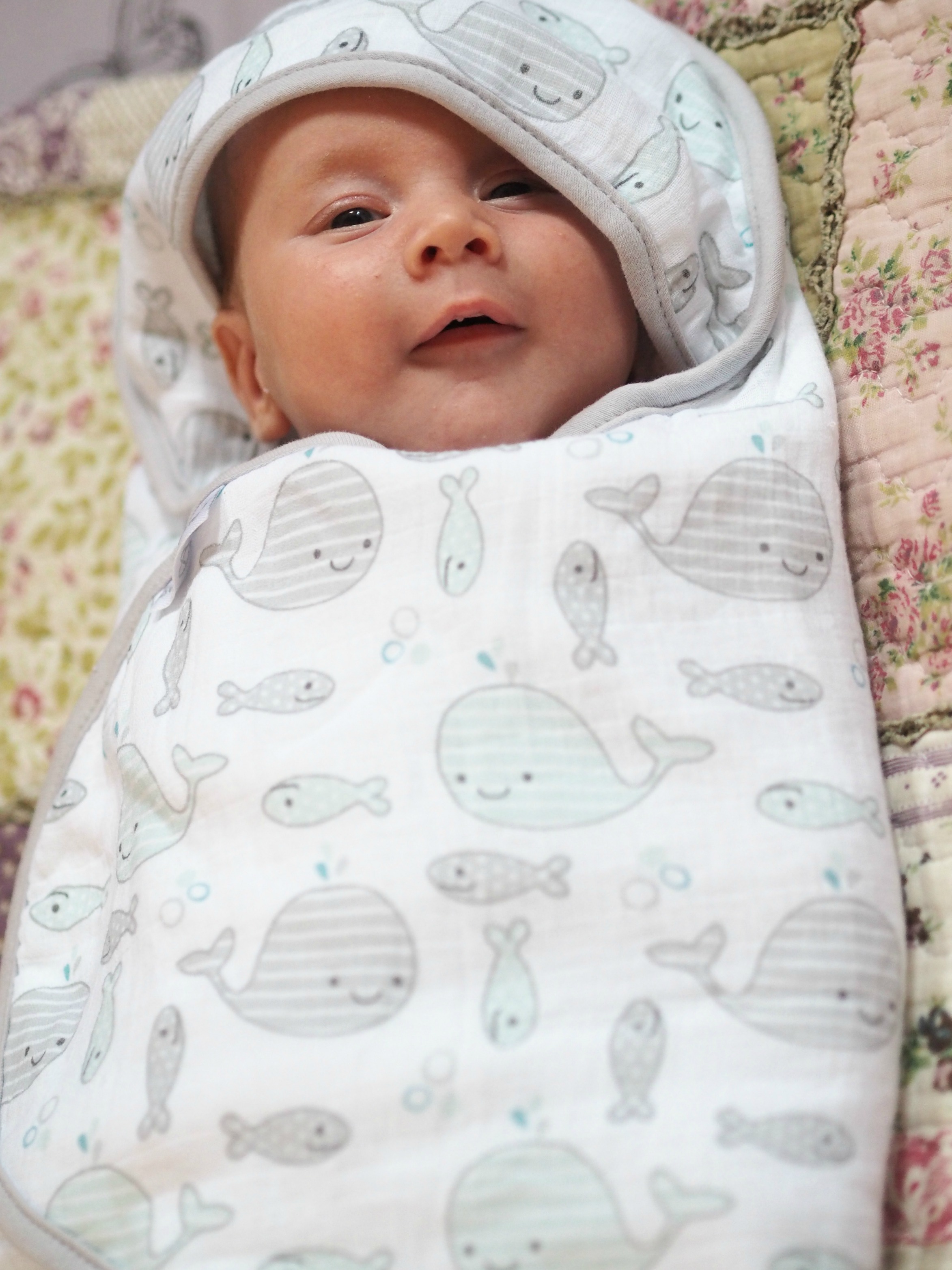 Baby Bath and Bed Routine with Summer Infant - Bo in towel