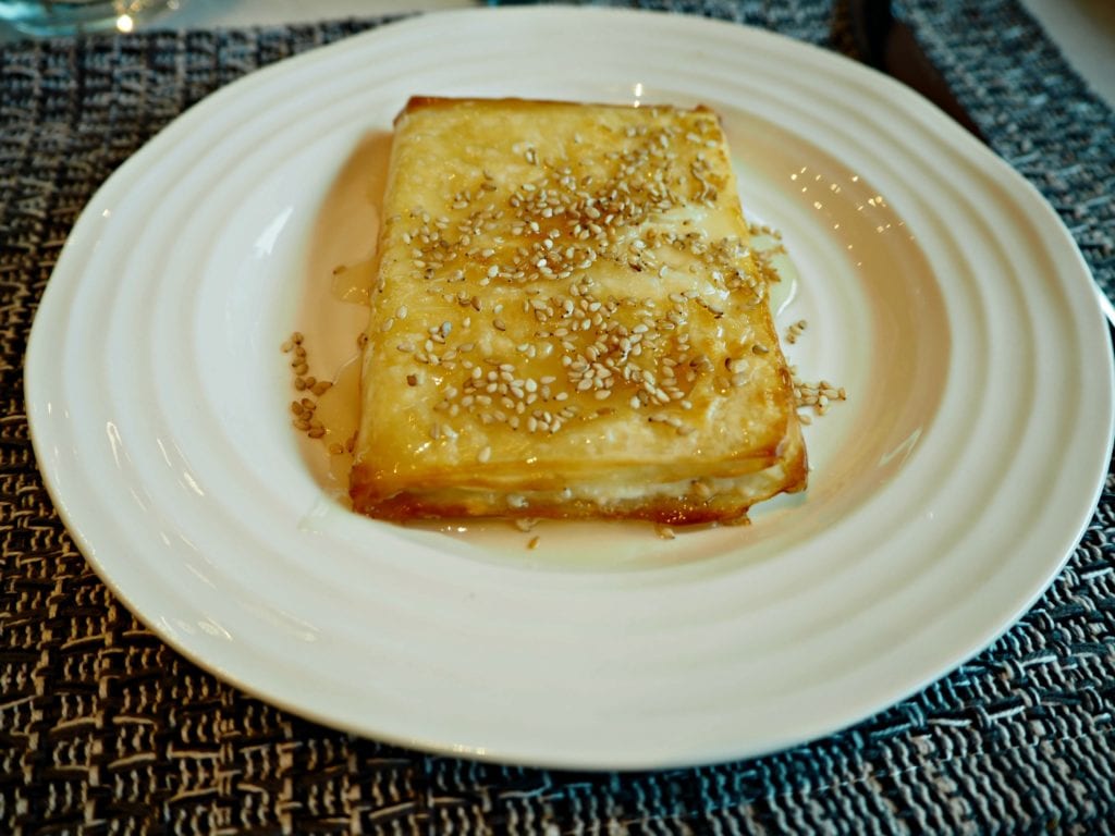 Feta in filo pastry with honey